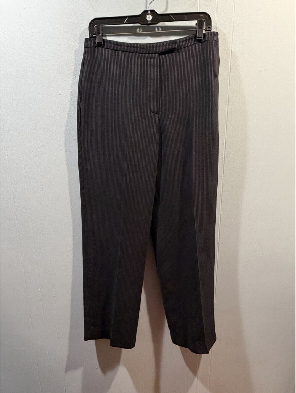 Womens Petite Dress Pants Size 10 Black Striped